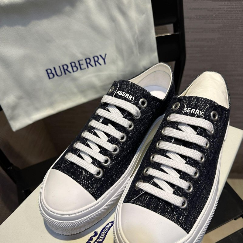 💎Han's house精品服飾💎 burberry 格紋 立體字 帆布鞋 鞋 義大利製 現貨 38-5