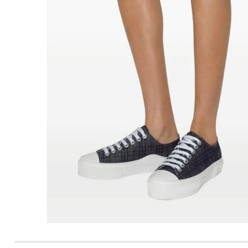 💎Han's house精品服飾💎 burberry 格紋 立體字 帆布鞋 鞋 義大利製 現貨 38-6