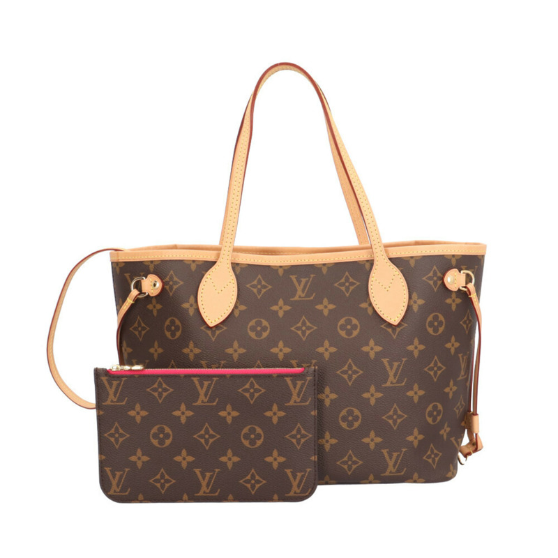 路易威登 Neverfull PM Monogram 帆布手提包，棕色 M41245，女士 LOUIS VUITTON-0