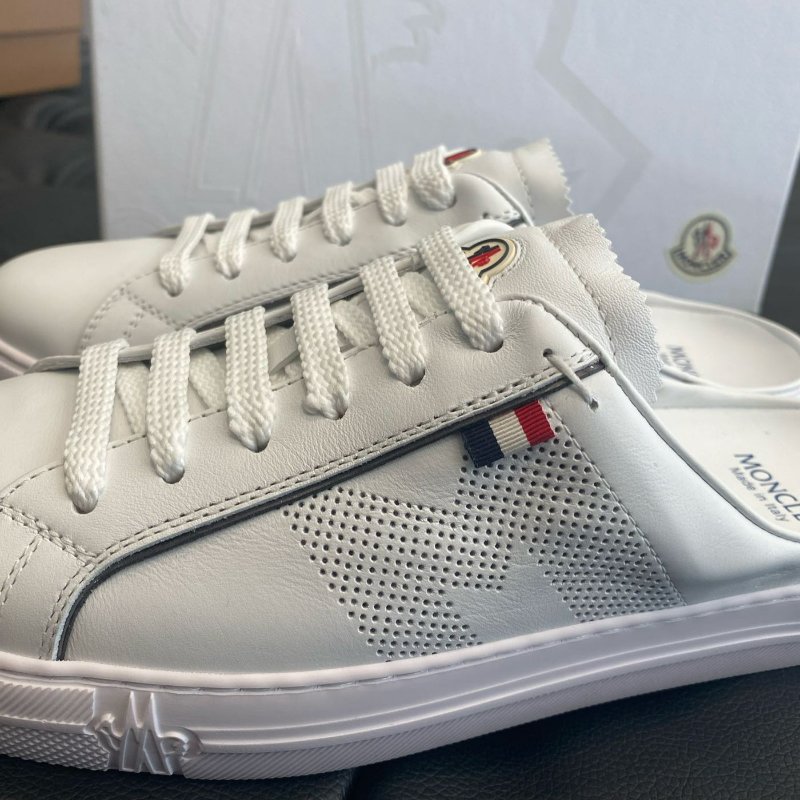 💎Han's house精品服飾💎MONCLER 牛皮 無跟鞋 拖鞋 懶人鞋-1