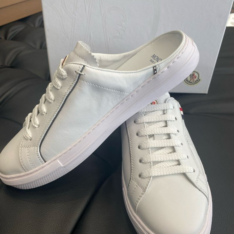 💎Han's house精品服飾💎MONCLER 牛皮 無跟鞋 拖鞋 懶人鞋-4