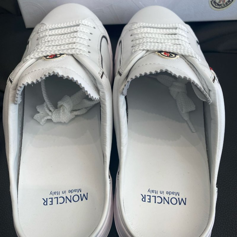 💎Han's house精品服飾💎MONCLER 牛皮 無跟鞋 拖鞋 懶人鞋-5
