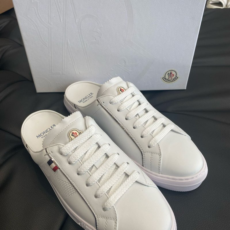 💎Han's house精品服飾💎MONCLER 牛皮 無跟鞋 拖鞋 懶人鞋-0