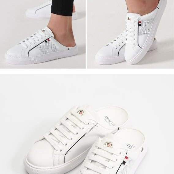 💎Han's house精品服飾💎MONCLER 牛皮 無跟鞋 拖鞋 懶人鞋-8