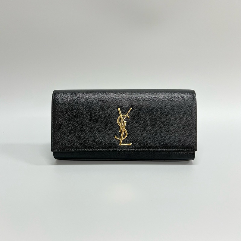 【98新 ✨ 全網最低價！】YSL/聖羅蘭 魚子醬皮 黑金經典款 手拿晚宴包-2