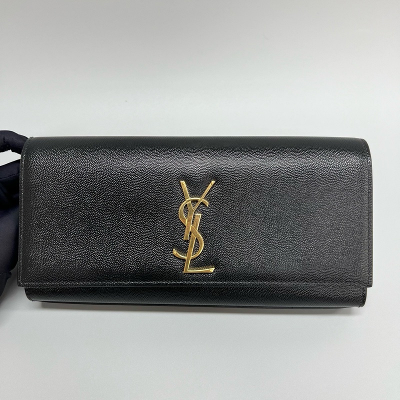 【98新 ✨ 全網最低價！】YSL/聖羅蘭 魚子醬皮 黑金經典款 手拿晚宴包-8