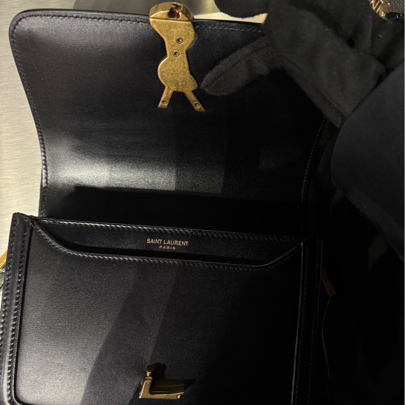 Saint Laurent YSL Solferino 金色 Logo 豆腐包-4