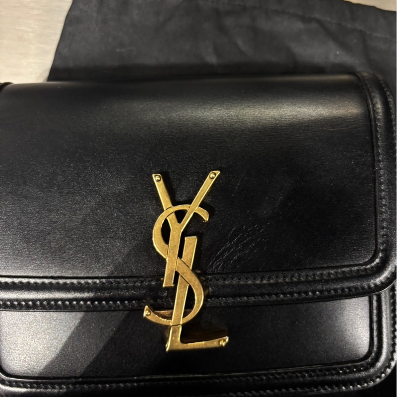 Saint Laurent YSL Solferino 金色 Logo 豆腐包-5