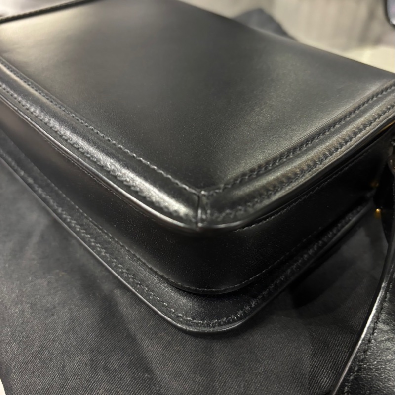 Saint Laurent YSL Solferino 金色 Logo 豆腐包-8