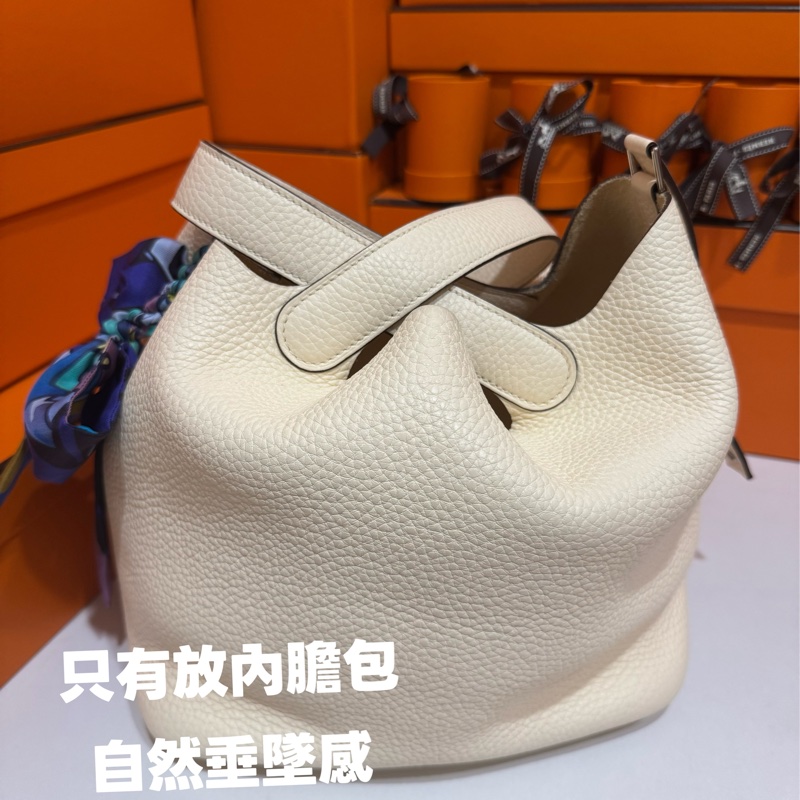 Hermes Picotin22 菜籃子奶油白Z 刻 🧀-2