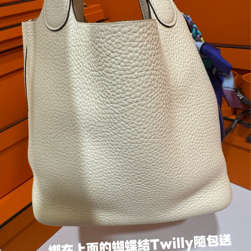 Hermes Picotin22 菜籃子奶油白Z 刻 🧀-6