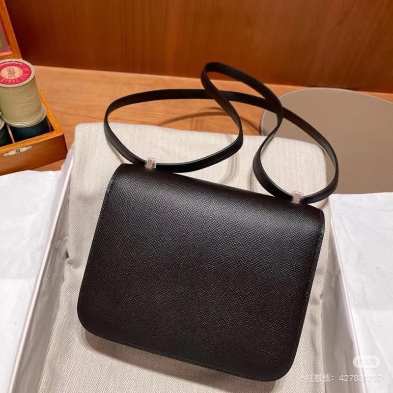 Hermes Constance 19 Epson皮 黑/玫瑰金K 🌙-1