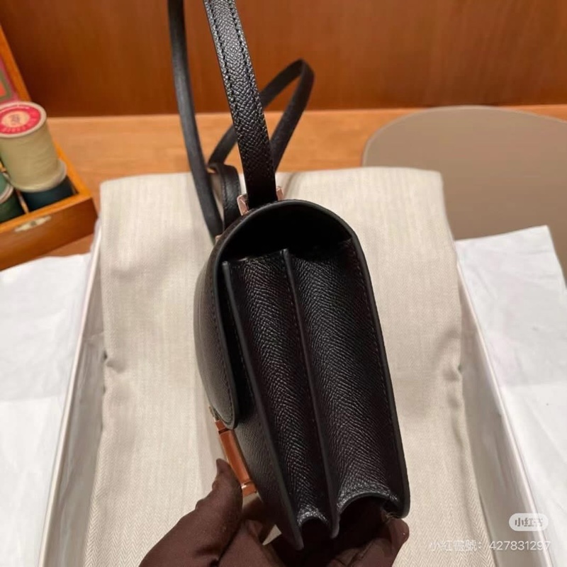 Hermes Constance 19 Epson皮 黑/玫瑰金K 🌙-2