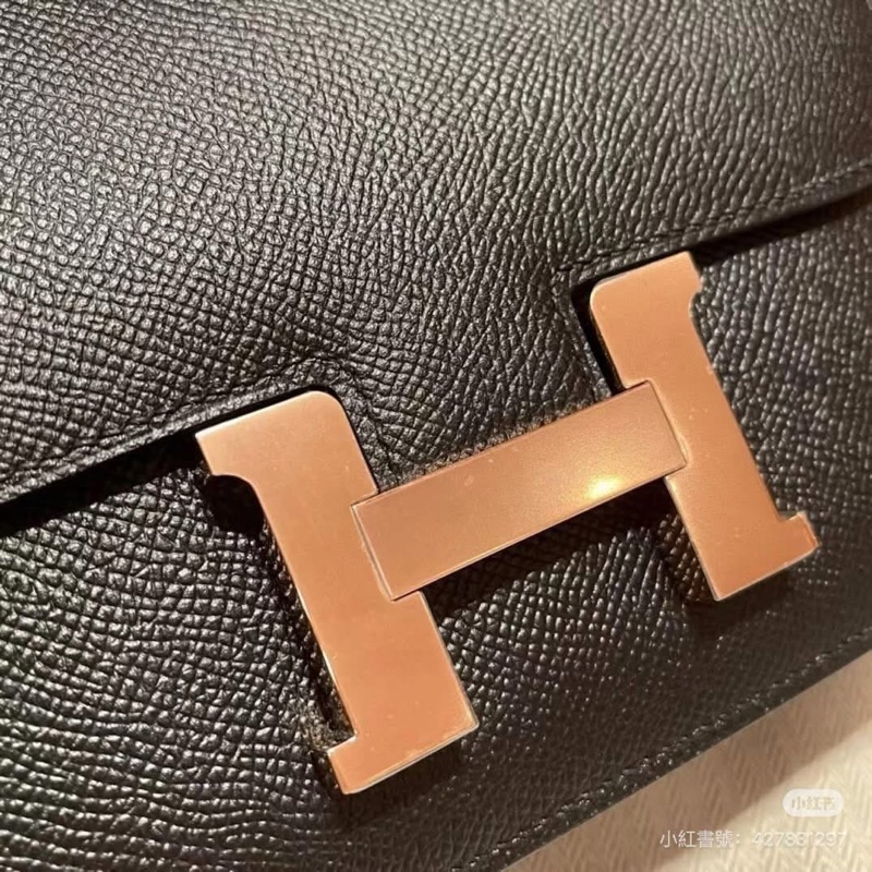 Hermes Constance 19 Epson皮 黑/玫瑰金K 🌙-3