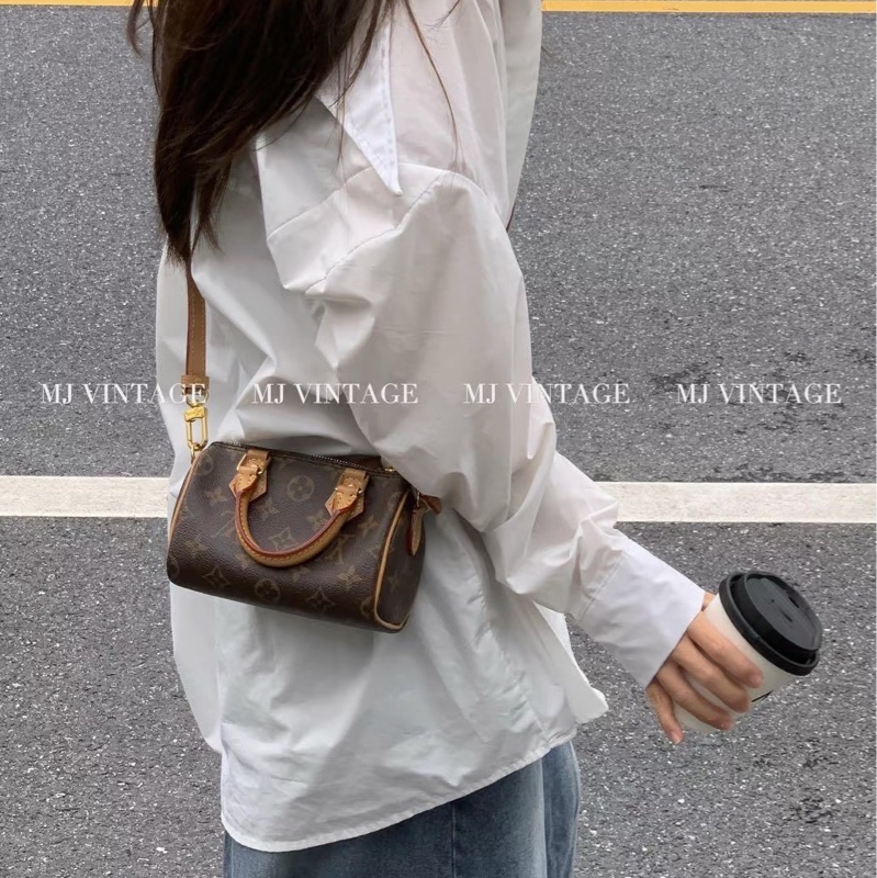 全配2023晶片新款❤️ lv #speedy #nano #老花 #枕頭包-2