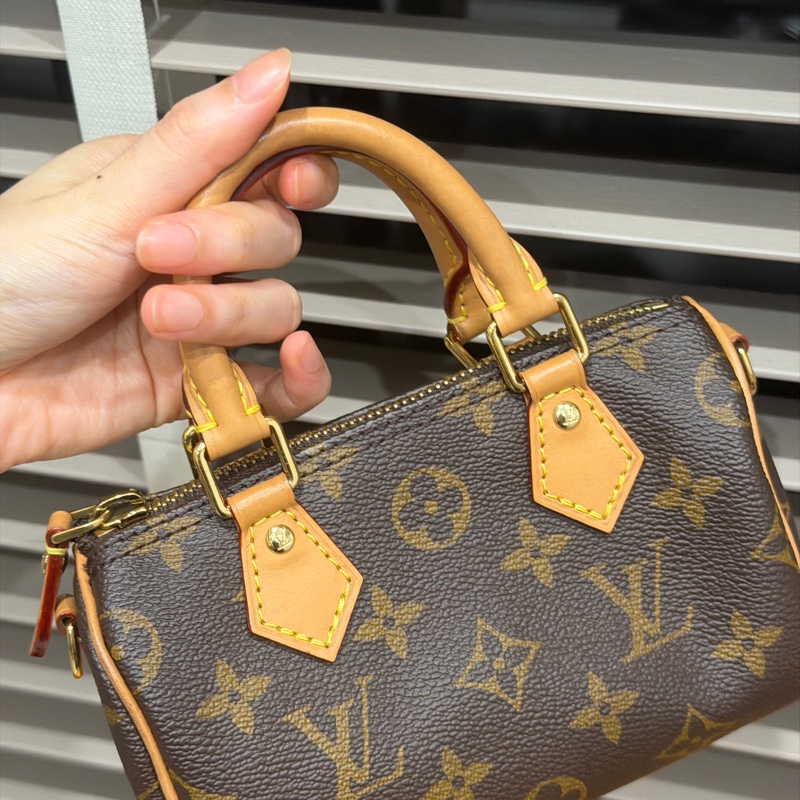 全配2023晶片新款❤️ lv #speedy #nano #老花 #枕頭包-5