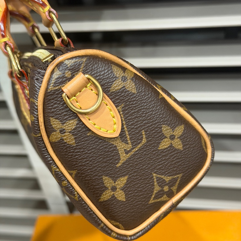 全配2023晶片新款❤️ lv #speedy #nano #老花 #枕頭包-9