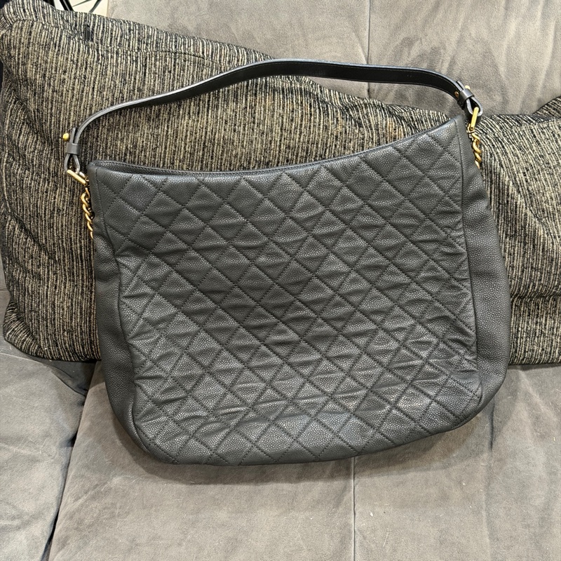 99新兩用💕 香奈兒 #2way 黑金 #荔枝皮 #hobo #托特包-7