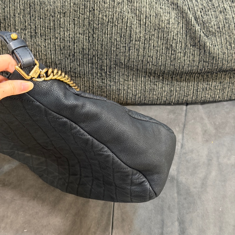 99新兩用💕 香奈兒 #2way 黑金 #荔枝皮 #hobo #托特包-8