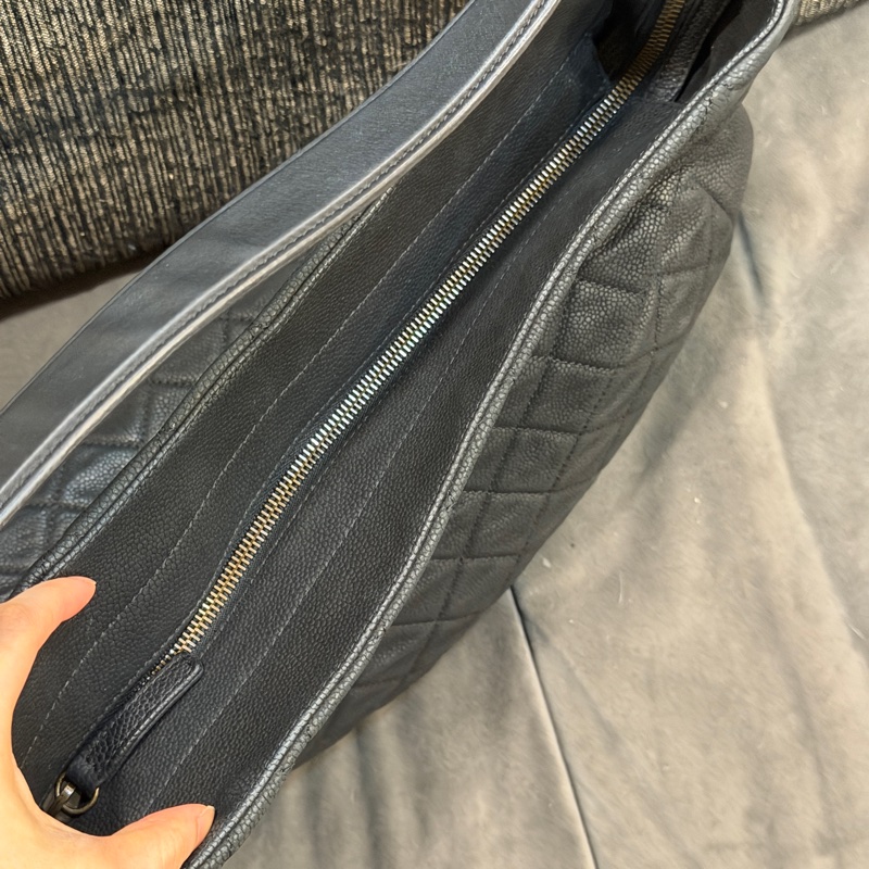 99新兩用💕 香奈兒 #2way 黑金 #荔枝皮 #hobo #托特包-11