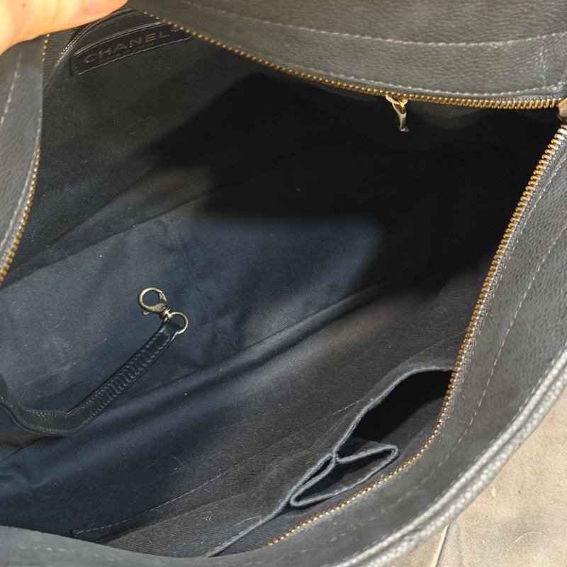 99新兩用💕 香奈兒 #2way 黑金 #荔枝皮 #hobo #托特包-12