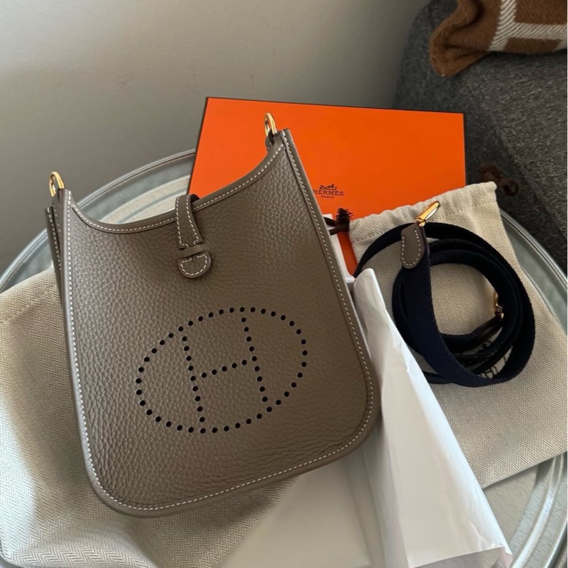 Hermes Mini Evelyne 16大象灰金W刻 🐘-2