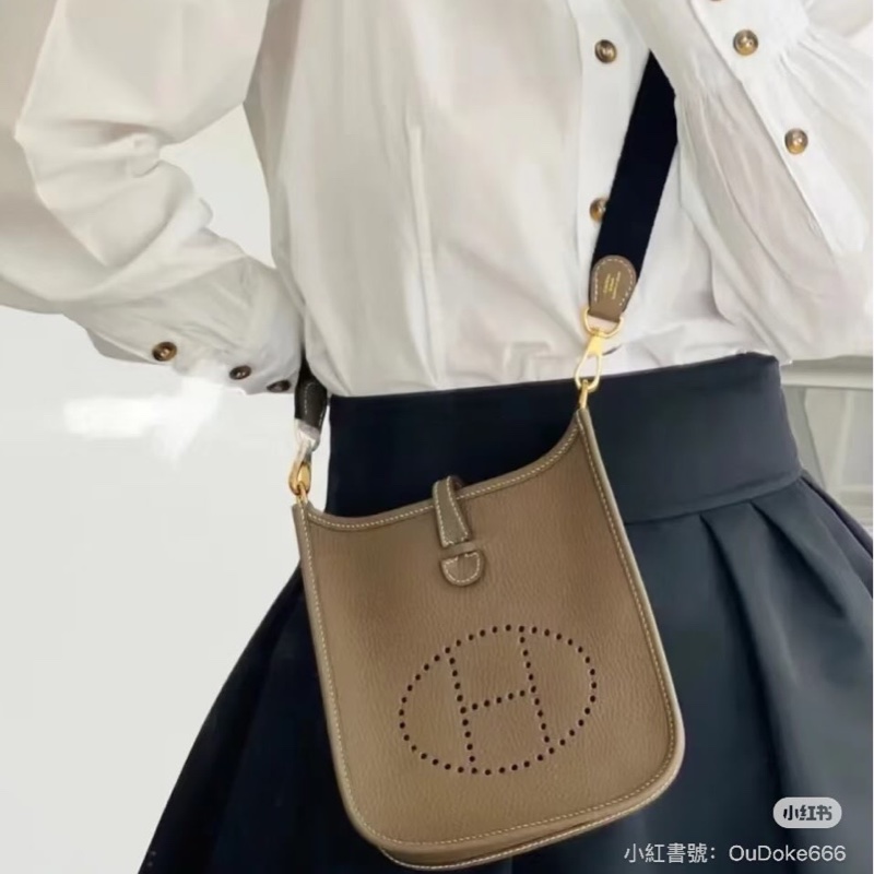 Hermes Mini Evelyne 16大象灰金W刻 🐘-4