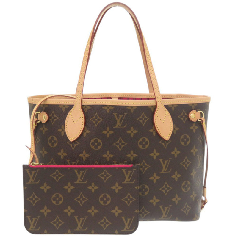 近全新路易威登 Neverfull PM 手提包,附小袋,Monogram Pivoine 印花 M41245,IC 標籤,LV 1652LOUIS VUITTON-0