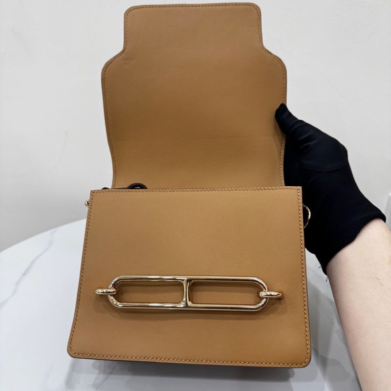 JK國際二手精品✨Hermes roulis mini 餅乾色 專櫃30多萬-12
