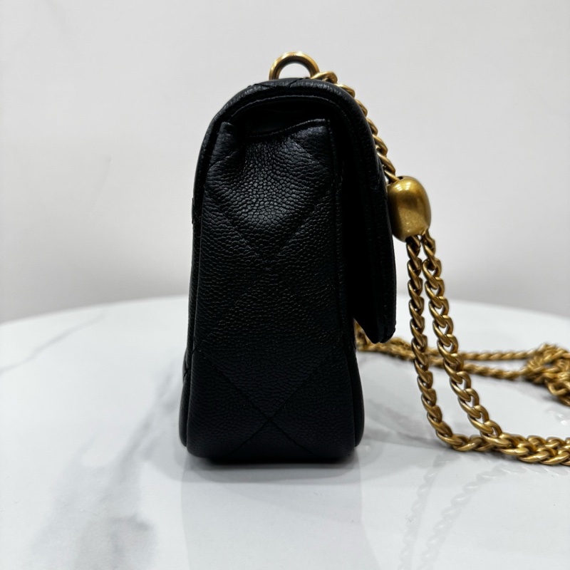 JK國際二手精品✨ Chanel 愛心調節釦荔枝皮20cm 芯片款-4