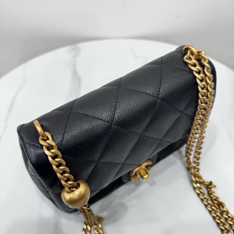 JK國際二手精品✨ Chanel 愛心調節釦荔枝皮20cm 芯片款-5