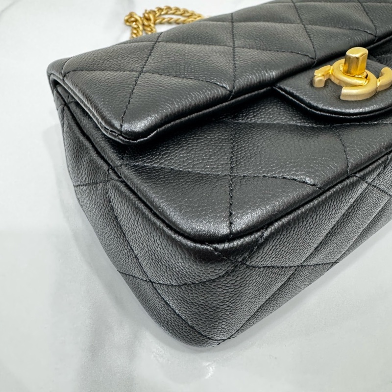 JK國際二手精品✨ Chanel 愛心調節釦荔枝皮20cm 芯片款-7