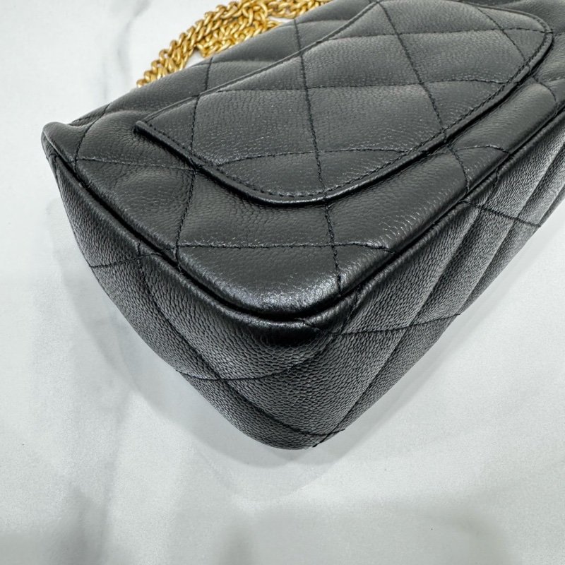 JK國際二手精品✨ Chanel 愛心調節釦荔枝皮20cm 芯片款-9