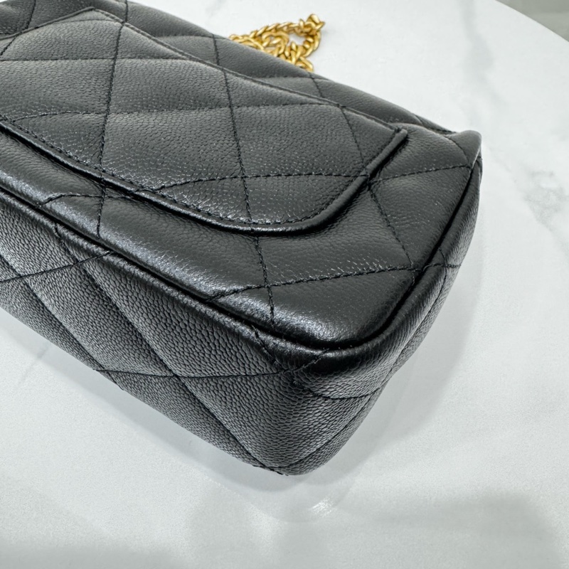 JK國際二手精品✨ Chanel 愛心調節釦荔枝皮20cm 芯片款-10