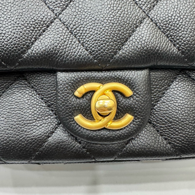 JK國際二手精品✨ Chanel 愛心調節釦荔枝皮20cm 芯片款-11