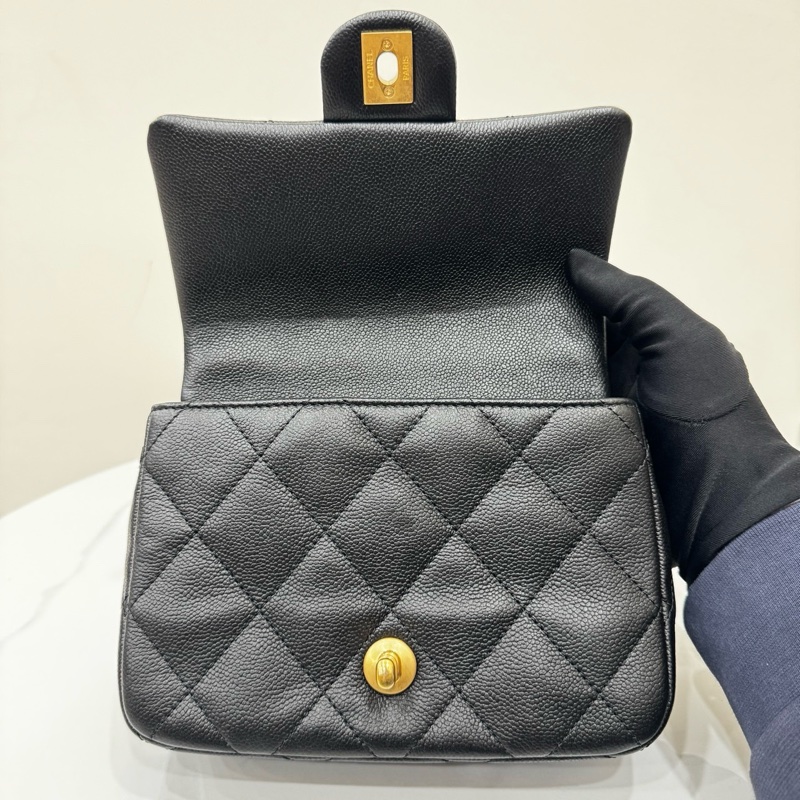 JK國際二手精品✨ Chanel 愛心調節釦荔枝皮20cm 芯片款-12