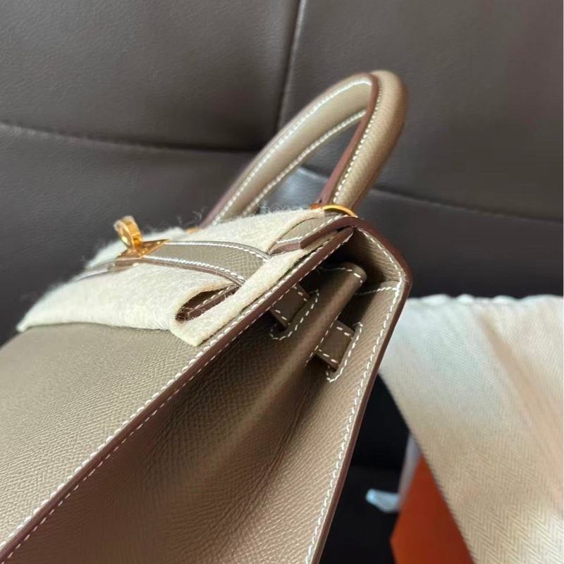 Hermes Kelly25 大象灰金 G刻 🦚-4