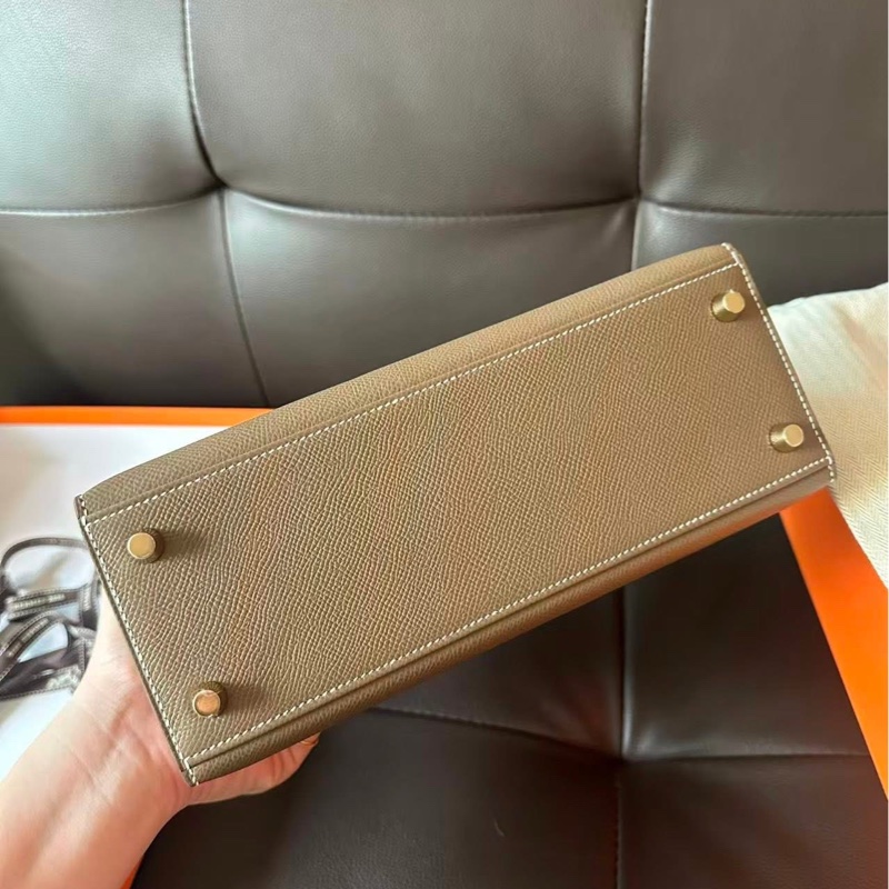 Hermes Kelly25 大象灰金 G刻 🦚-6