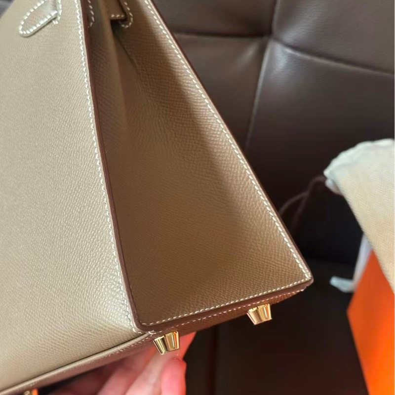Hermes Kelly25 大象灰金 G刻 🦚-7