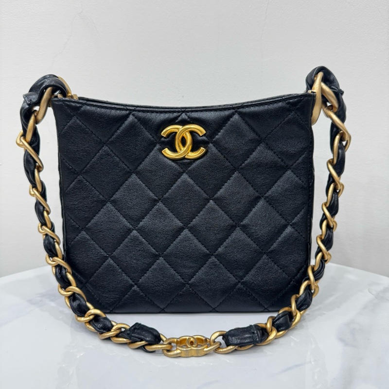 JK國際二手精品✨ Chanel hobo芯片款 專櫃18萬多-0