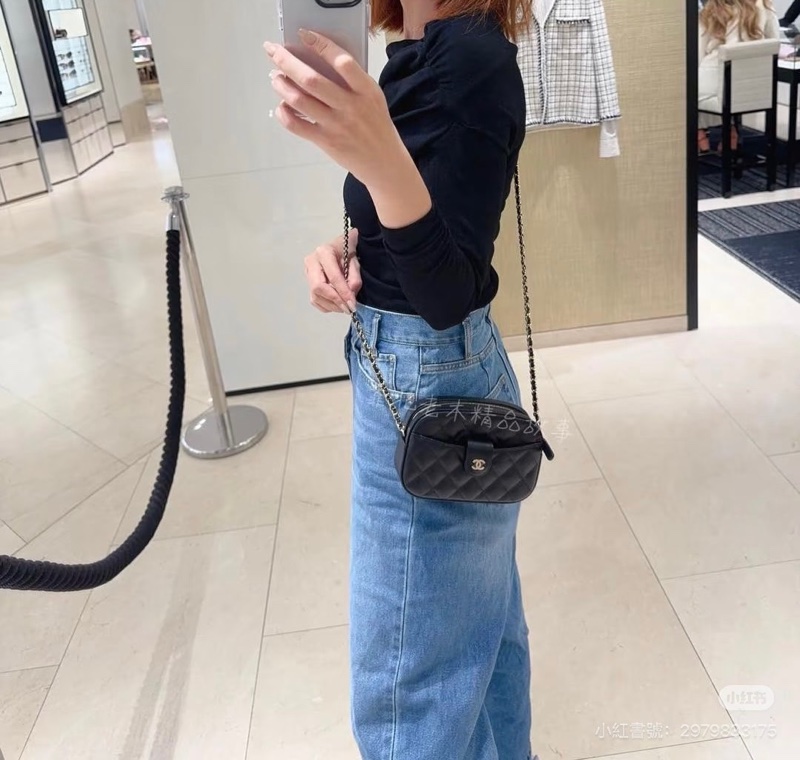 JK國際二手精品✨ Chanel 荔枝牛皮相機包 芯片款-2