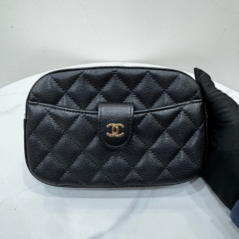 JK國際二手精品✨ Chanel 荔枝牛皮相機包 芯片款-3