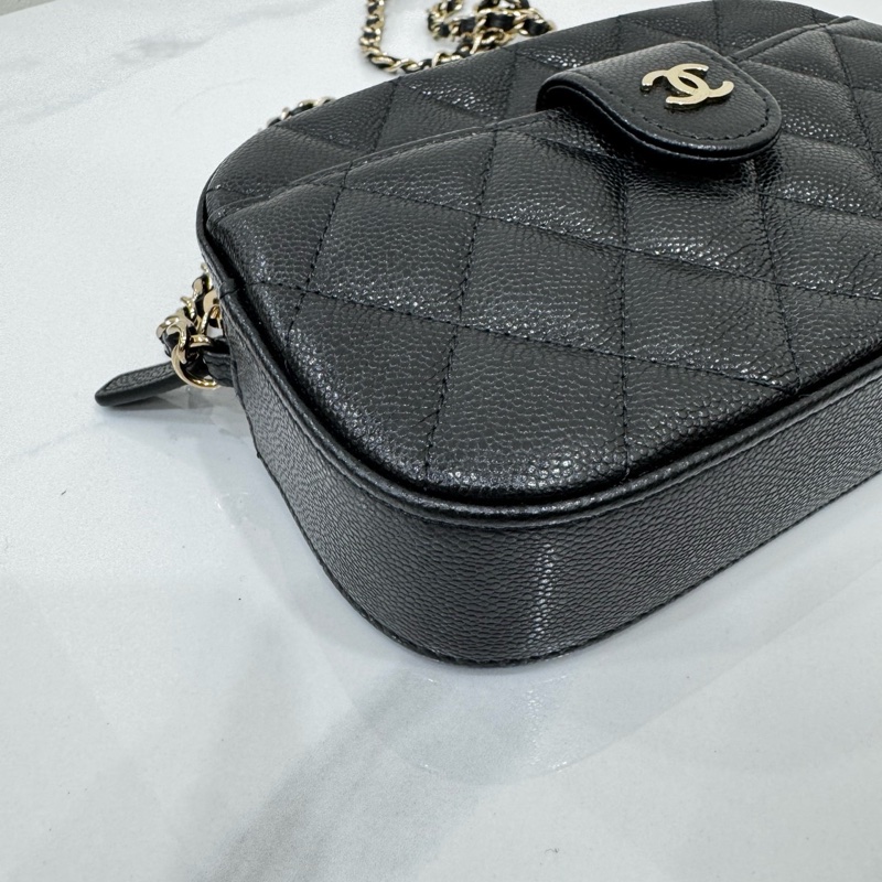 JK國際二手精品✨ Chanel 荔枝牛皮相機包 芯片款-8