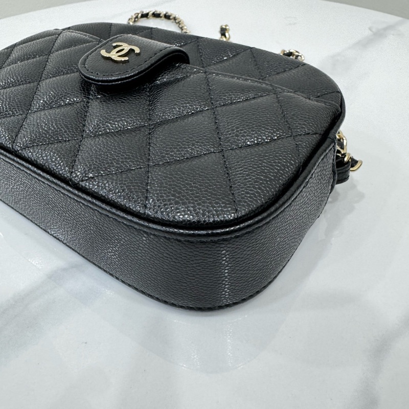 JK國際二手精品✨ Chanel 荔枝牛皮相機包 芯片款-9