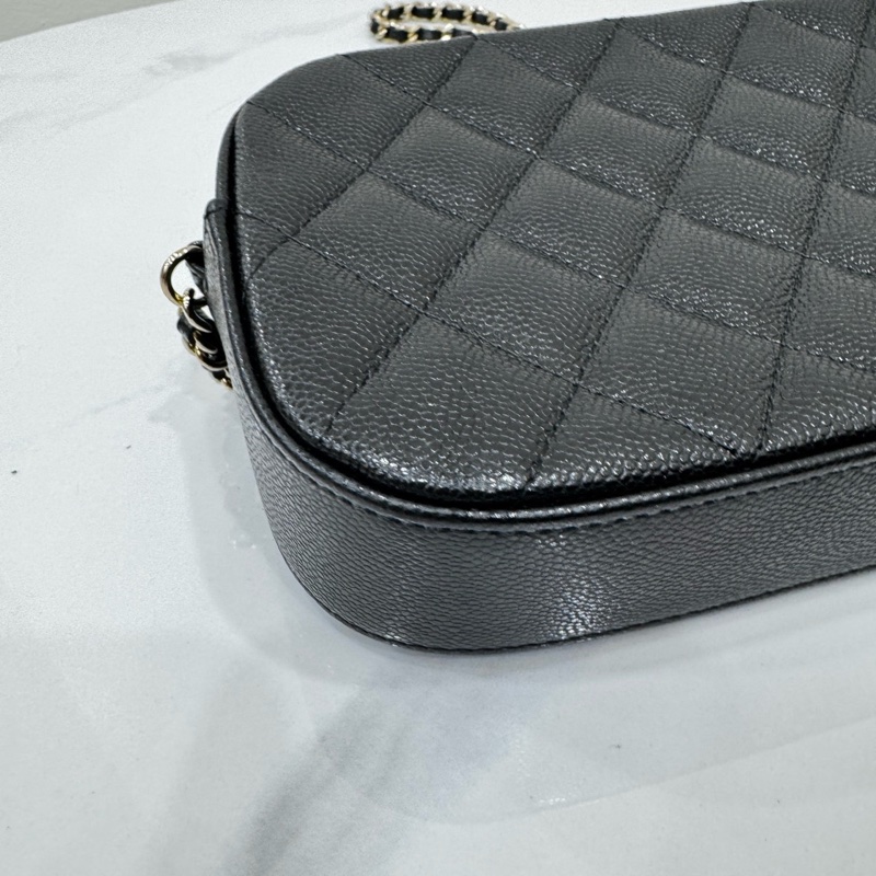 JK國際二手精品✨ Chanel 荔枝牛皮相機包 芯片款-10