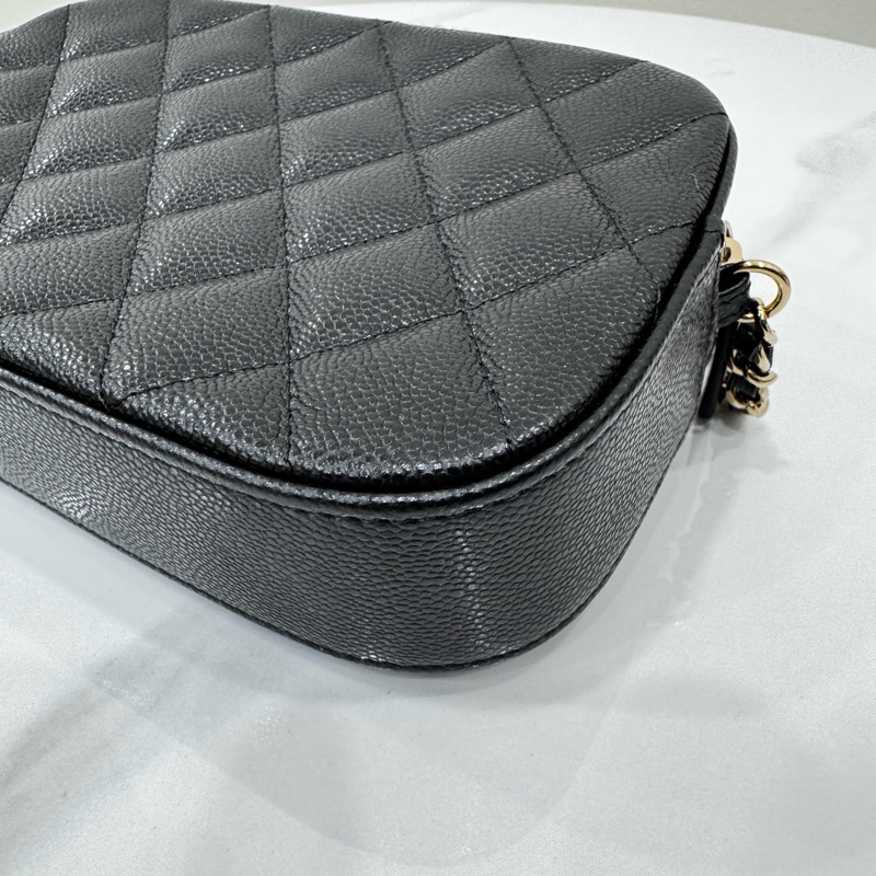 JK國際二手精品✨ Chanel 荔枝牛皮相機包 芯片款-11