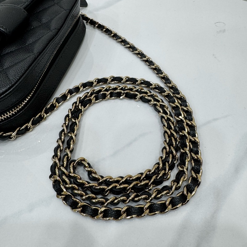 JK國際二手精品✨ Chanel 荔枝牛皮相機包 芯片款-12