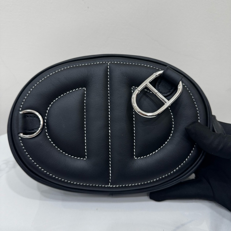 JK國際二手精品✨ Hermes 豬鼻腰包 黑-5