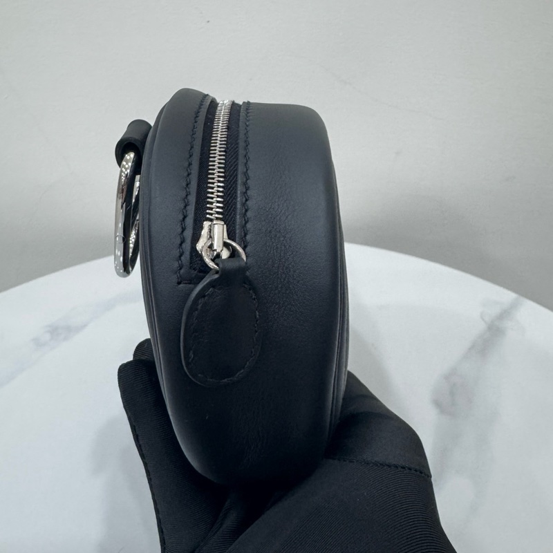 JK國際二手精品✨ Hermes 豬鼻腰包 黑-7