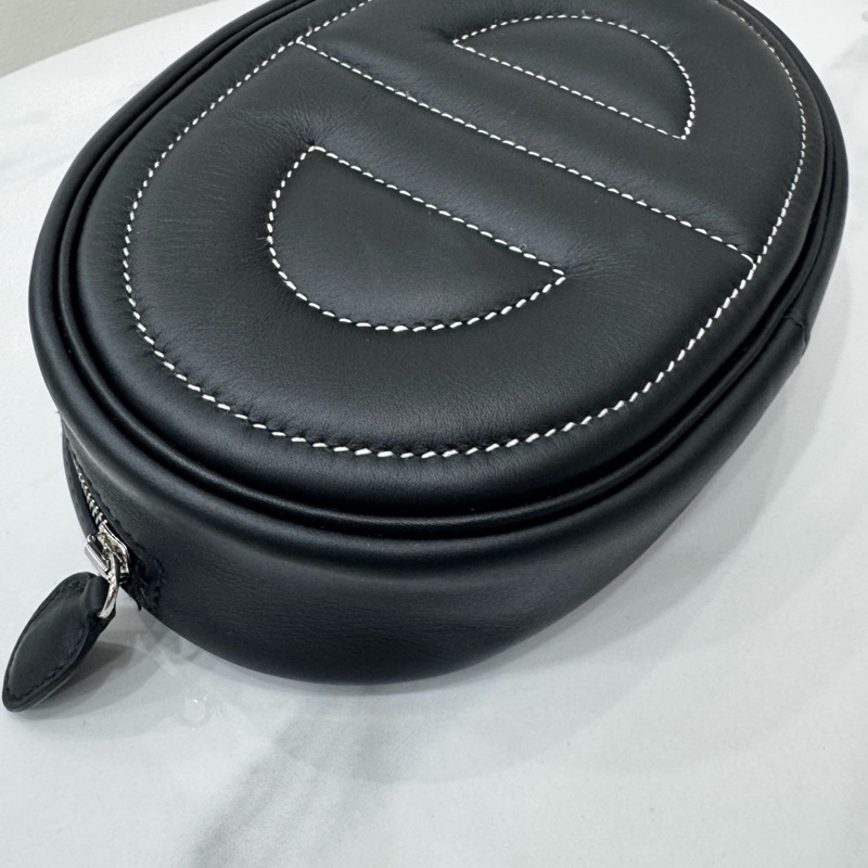 JK國際二手精品✨ Hermes 豬鼻腰包 黑-10